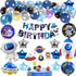 Outer Space Party Balloons, 60PCS Birthday Party Decorations Universe Space Theme Supplies Astronaut Balloon, Happy Birthday Banner Space Party Supplies for NASA Decorations for Birthday Party