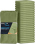 Avalon Towels Cotton Washcloths (Pack of 24) Size 12x12 Inches Premium Ring Spun Cotton, Super Absorbent Soft Face Towels, Gym Towels, Hotel Spa Quality, Reusable Multipurpose Towels (Green)