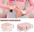EEEKit 2 Pack Travel Jewelry Organizer Case, Portable Small Double Layer Jewelry Box for Traveling, PU Leather Jewelry Storage Boxes for Earrings Necklace Ring Bracelet Watch Bangle Display (Pink)