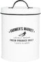 Amici Home, , Farmers Market Metal Storage Canister, 76 oz, White