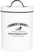 Amici Home, , Farmers Market Metal Storage Canister, 76 oz, White
