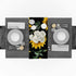 Seamless Pattern Sunflowers Table Runners Cotton Linen Rectangle Dresser Scarf for Family Dinners Office Kitchen Tables or Gatherings Indoor Outdoor Party Decor 16x72inch Black Background