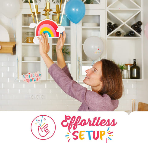 Unicorn Party Decorations by Aliza | Girl Princess Toddler Kids Birthday Pastel Rainbow Pink Decorations Cups Plates Signs Napkins Balloons Tablecloth Utensils Decorations for Girls Serves 16