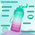 4AMinLA Motivational Water Bottle 64/100oz Half Gallon Jug with Straw and Time Marker Large Capacity Leakproof BPA Free Fitness Sports Water Bottle