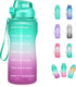 4AMinLA Motivational Water Bottle 64/100oz Half Gallon Jug with Straw and Time Marker Large Capacity Leakproof BPA Free Fitness Sports Water Bottle