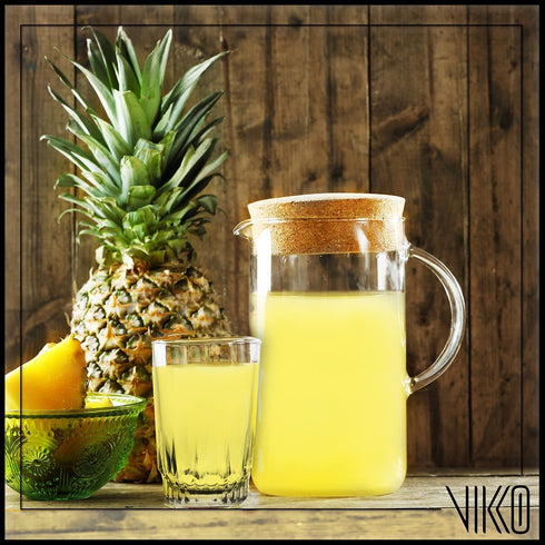 Vikko 9 Ounce Drinking Glasses: Highball Kitchen Glassware - For Orange Juice, Water, Soda, etc. -Thick and Durable - Sculpted Lines Design - Dishwasher Safe Set of 12 Crystal Clear Glass Cups