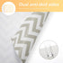 Glotoch Shelf Liner 12" x 20 ft. - Non Adhesive Refrigerator, Kitchen, Drawer Liners, Waterproof and Durable Fridge Table Place Mats for Cupboard, Cabinet, Drawer Liner, Gray and White, Chevron