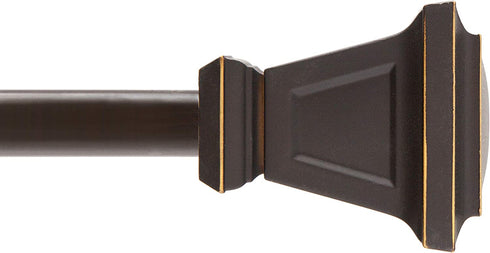 Kenney KN75351 Seville 5/8" Standard Decorative Window Curtain Rod, 48-86", Oil Rubbed Bronze
