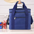 BLBL Insulated Cooler Bag,Collapsible fresh-keeping Bag, large Shopping Bags, Hot & Cold Food Delivery lunch lightweight, washable, Suitable for Camping, Picnic& Beach, Blue