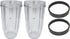 Blendin 2 Pack Replacement 32 Ounce Colossal Cup Jar with Lip Ring, Compatible with Nutribullet 600W, 900W, NB-101B, 900 Pro Series Blenders