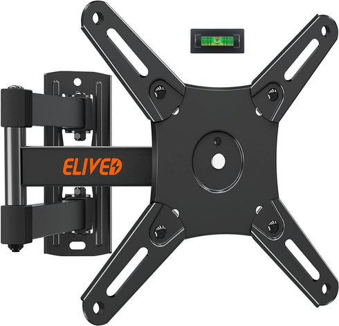 Full Motion TV Monitor Wall Mount TV Bracket Swivels Tilts Extension Rotation for Most 14-42 Inch LED LCD Flat Screen TVs & Monitors with Articulating Arms, Max VESA 200x200mm, up to 33 lbs. ELIVED