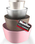 Mueller Mixing Bowls, 4-Piece Nesting Bowls Set, Food Prep Bowls, European Made, Microwave and Dishwasher Safe Mixing Bowl Set