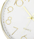 Lumuasky Modern Wall Clock, Silent Non-Ticking Battery Operated Decorative Clock for Living Room Bedrooms Office Kitchen (White Gold, 12 inch)