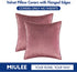 MIULEE Pack of 2 Decorative Velvet Throw Pillow Cover Soft Pillowcase Solid Square Cushion Case for Sofa Bedroom Car 20x20 Inch 50x50 cm Jam