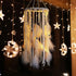 Alynsehom Feather Dream Catcher with LED Lights Silver Bells Large Boho Light up Dreamcatcher Baby Kids Bedroom Wall Hanging Decoration Wedding Party Ornament Gift Nursery Decor (White Feather)