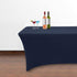 Obstal 6ft Stretch Spandex Table Cover for Standard Folding Tables - Universal Rectangular Fitted Tablecloth Protector for Party ?Navy Blue, 72 Length x 30 Width x 30 Height Inches?