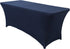 Obstal 6ft Stretch Spandex Table Cover for Standard Folding Tables - Universal Rectangular Fitted Tablecloth Protector for Party ?Navy Blue, 72 Length x 30 Width x 30 Height Inches?