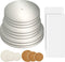 89 Pieces Cake Tier Stacking Kit Sturdy Round Cake Boards with Parchment Paper Round and Plastic Cake Dowel Rods for Cake Tier Stacking Support Decorating (6 Inch, 8 Inch, 10 Inch,Silver Boards)