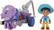 Dino Ranch Miguel and Tango’s Tow Rig Vehicle - Features 5” Dino Tango Tow Rig and 3” Dino Rancher Miguel - Three Styles to Collect - Toys for Kids Featuring Your Favorite Pre-Westoric Ranchers