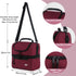 MIER Adult Lunch Box Insulated Lunch Bag Large Cooler Tote Bag for Men, Women, Double Deck Cooler (Dark Red, Large)