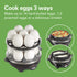 Hamilton Beach 3-in-1 Electric Hard Boiled Egg Cooker, Poacher & Omelet Maker, Holds 14, Black (25508)