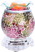 ASAWASA Handcrafted Mosaic Candle Wax Warmer, Exquisite Scented Burner and Fragrance Melter, Also a Cozy Night Light for Home Kitchen Décor Aromatherapy Spa Yoga Gifts (Roland Purple)