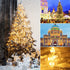 83ft 1000 LEDs Christmas String Lights, Quntis Christmas Decoration Lights Outdoor Indoor, Waterproof Clear Wire Warm White Plug in Fairy Light, 8 Modes Twinkle Lights for Christmas Tree