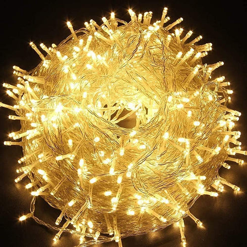 83ft 1000 LEDs Christmas String Lights, Quntis Christmas Decoration Lights Outdoor Indoor, Waterproof Clear Wire Warm White Plug in Fairy Light, 8 Modes Twinkle Lights for Christmas Tree
