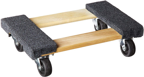 Haul Master | Mover's Dolly 1000 lbs Weight Capacity, 18" L x 12-1/4" W, Grey/Hardwood, quot x 12-14"