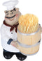 Chef Figurines Toothpick Holder, Resin Toothpick Dispenser with Italian Chef Statue for Kitchen Counter Restaurant Coffee Shop Decor