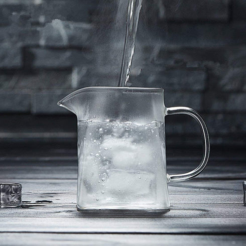 Glass Teapots with Infuser PluieSoleil, 500 Milliliter in Square Shape, Tea Strainers for Loose Leaf Tea Microwavable and Stovetop Safe