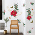 ufengke Christmas Poinsettia Flower Wall Stickers Butterflies Window Clings Decal for Showcase Home Decor Merry Christmas Decoration
