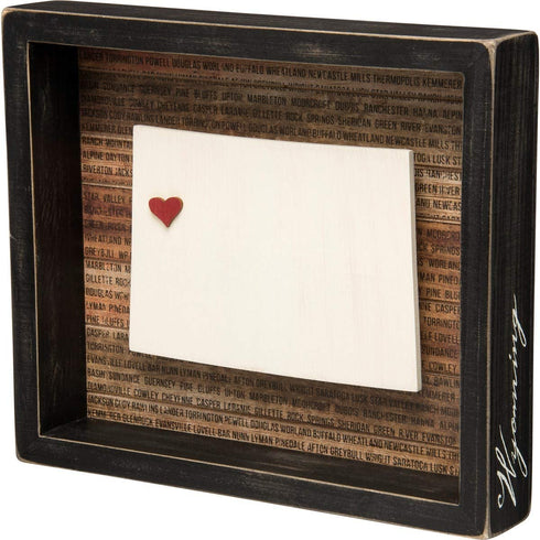 Primitives by Kathy Wanderlust Inset Box Sign, Wyoming