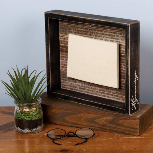 Primitives by Kathy Wanderlust Inset Box Sign, Wyoming