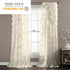 Lush Decor Riley Curtain Sheer Ruffled Textured Bow Window Panel for Living, Dining Room, Bedroom (Single), 84 x 54, Ivory