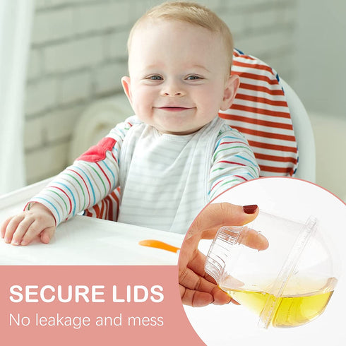 50 Pack 10oz Dessert Cups with Lids, Clear Plastic Parfait Cups with No Hole Dome Lids and Sporks, Disposable Snack Bowls for Cereal Parfait, Ice Cream, Yogurt, Fruit, Cupcakes, Pudding