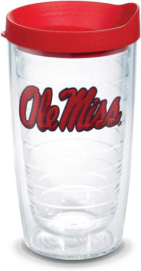 Tervis Made in USA Double Walled Ole Miss University of Mississippi Rebels Insulated Tumbler Cup Keeps Drinks Cold & Hot, 16oz, Primary Logo