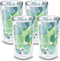 Tervis Made in USA Double Walled Yao Cheng Green Crystal Insulated Tumbler Cup Keeps Drinks Cold & Hot, 16oz 4pk, Hexagon Green Blue