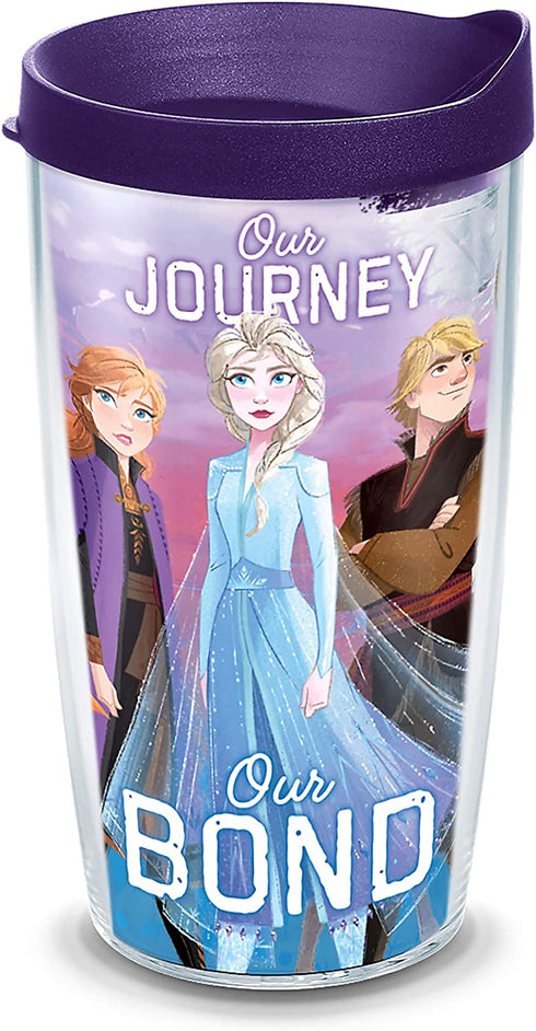 Tervis Disney Frozen 2 Group Insulated Travel Tumbler & Lid, 16 oz, Clear