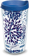 Tervis Made in USA Double Walled Fiesta Insulated Tumbler Cup Keeps Drinks Cold & Hot, 16oz, Lapis Calypso