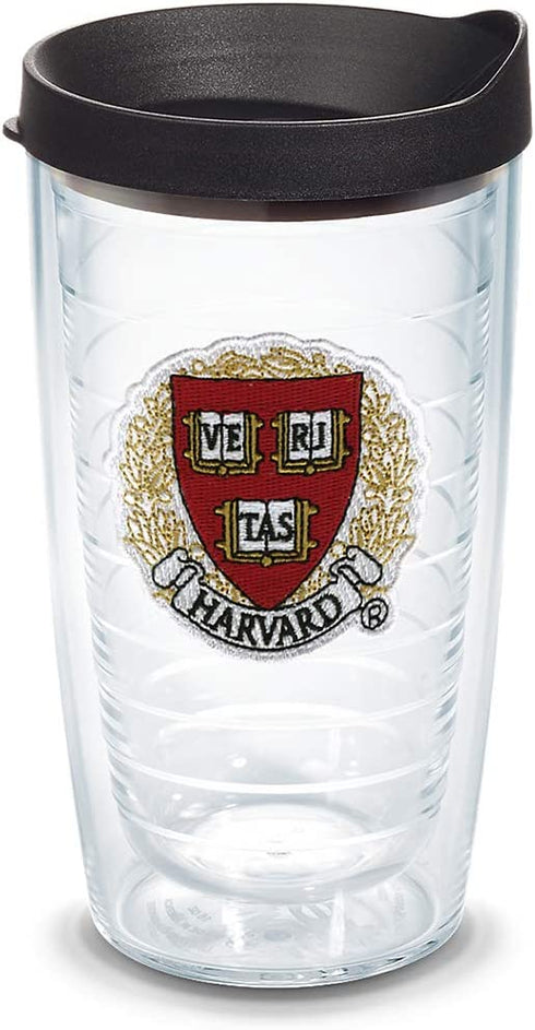 Tervis Made in USA Double Walled Harvard University Crimson Insulated Tumbler Cup Keeps Drinks Cold & Hot, 16oz, Logo