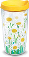 Tervis Painted White Daises Insulated Tumbler with Wrap and Lid, 16 oz - Tritan, Clear
