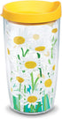 Tervis Painted White Daises Insulated Tumbler with Wrap and Lid, 16 oz - Tritan, Clear