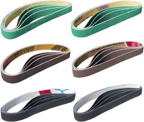 24 Pcs 1/2" x 12" Replacement Belt Kit for Work Sharp Original Knife & Tool Sharpener and Combo Knife Sharpener (WSKTS & WSKTS-KT) - 80/120/240/400/1000/1200 Grits