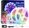 UPxUP 50ft LED Strip Lights Color Changing, Bluetooth LED Lights with App Control, Remote, Control Box, 64 Scenes and Music Sync Lights for Bedroom, Room, Kitchen, Party, 2 Rolls of 25ft.