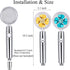 2Pack High Pressure Shower Heads, Turbocharged Water Saving Shower Head, Handheld Turbo Fan Showerhead, 360 Degrees Rotating Propeller Shower Head Nozzle with Filter and Pause Switch