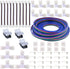 LED Light Strip Connectors Kit Includes 32.8Ft 4 Pin Extension Cable,Corner Connector,T Shape Connector,Strip to Strip Jumper,Strip to Wire Quick Connector,Mounting Clips for 5050 RGB LED Strip Light