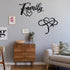 2 Pieces Infinity Metal Heart Wall Decor Black Love Sign Wall Art Geometric Wall Decor Cutout Metal Family Wall Signs for Home Garden Office Indoor Outdoor Decorations