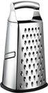 Spring Chef Box Grater, Stainless Steel with 4 Sides, Best for Parmesan Cheese, Vegetables, Ginger, Large Size