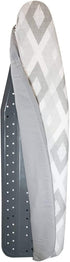 HOMZ Premium Standard Width Ironing Board Cover and Pad, Grey Solid/Pattern Reverisble